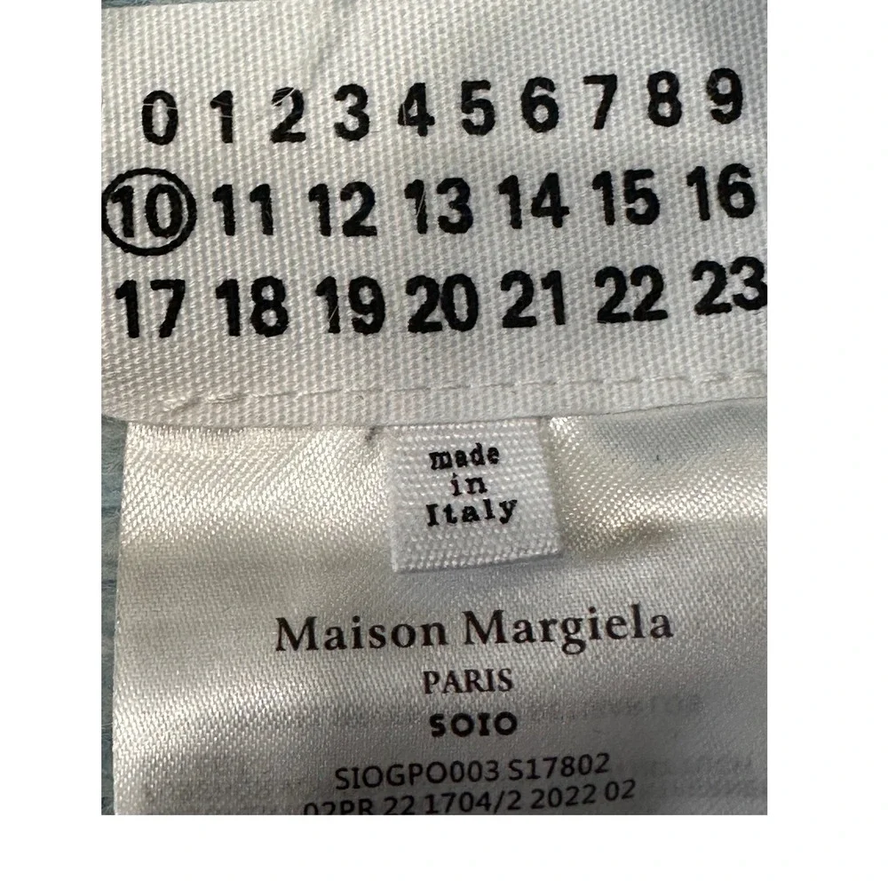 Maison Margiela Mock Neck Alpaca SZ10‎ Chunky Sweater LT Blue Ribbed Knit Italy